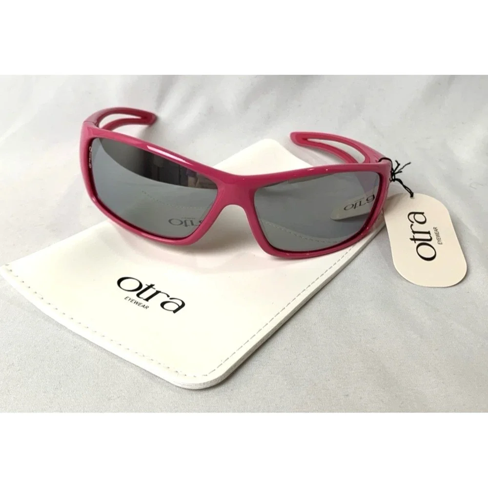 NEW Otra Eyewear Sunglasses Womens Pink Amari Wrap w/Slipcase